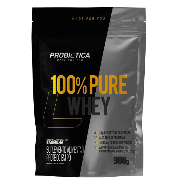 100% Pure Whey Protein Refil 900g - Probiotica