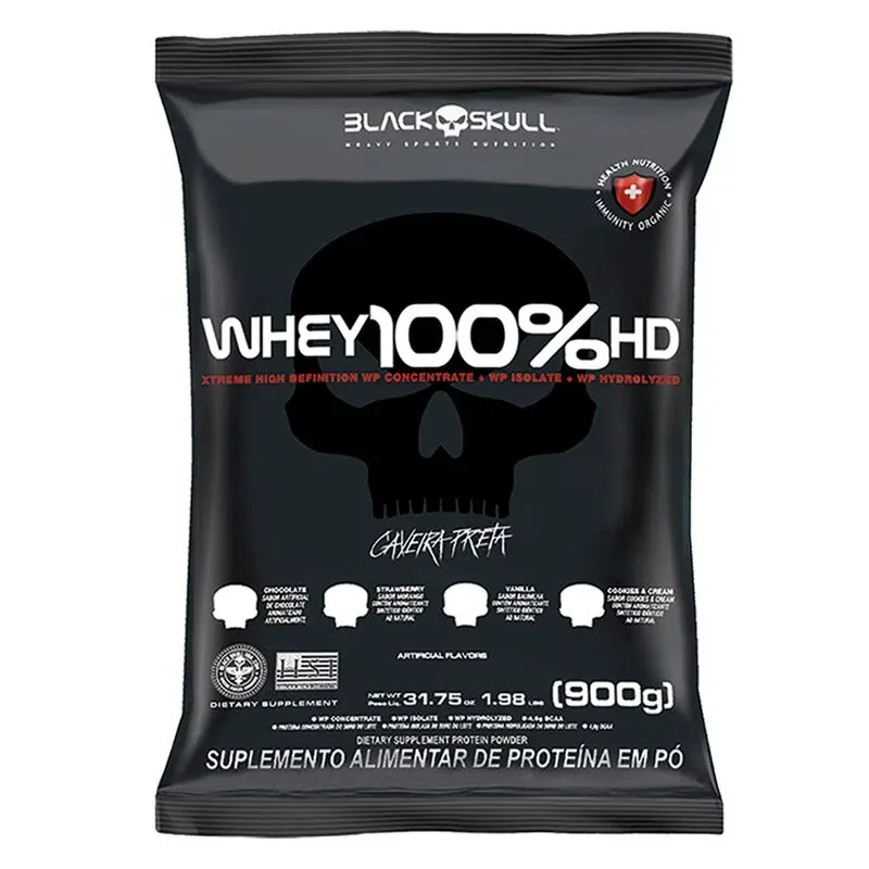 Whey 100% HD Refil 900g - Black Skull