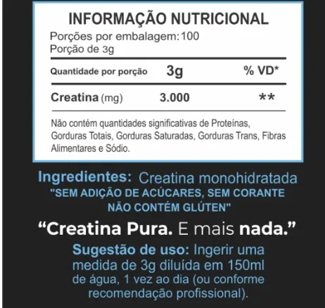 Creatina Monohidratada Premium 100% Pura 300g