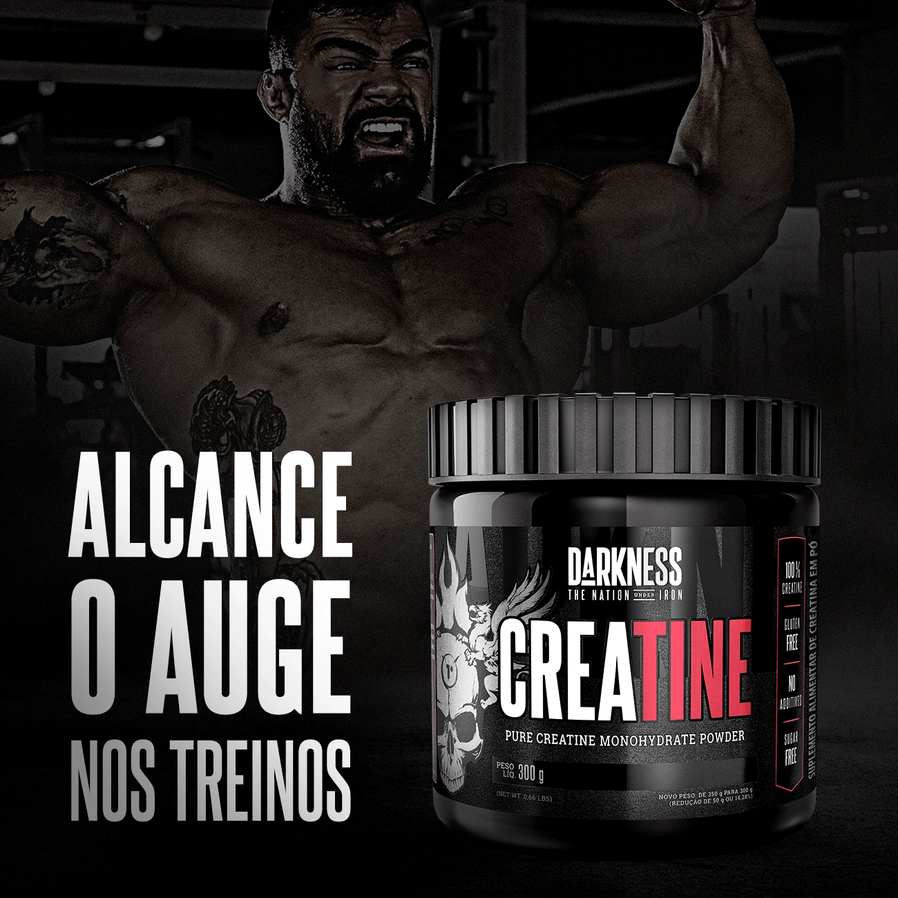 Creatine Darkness 100% Pura Monohidratada Pote 300g - Integralmédica 