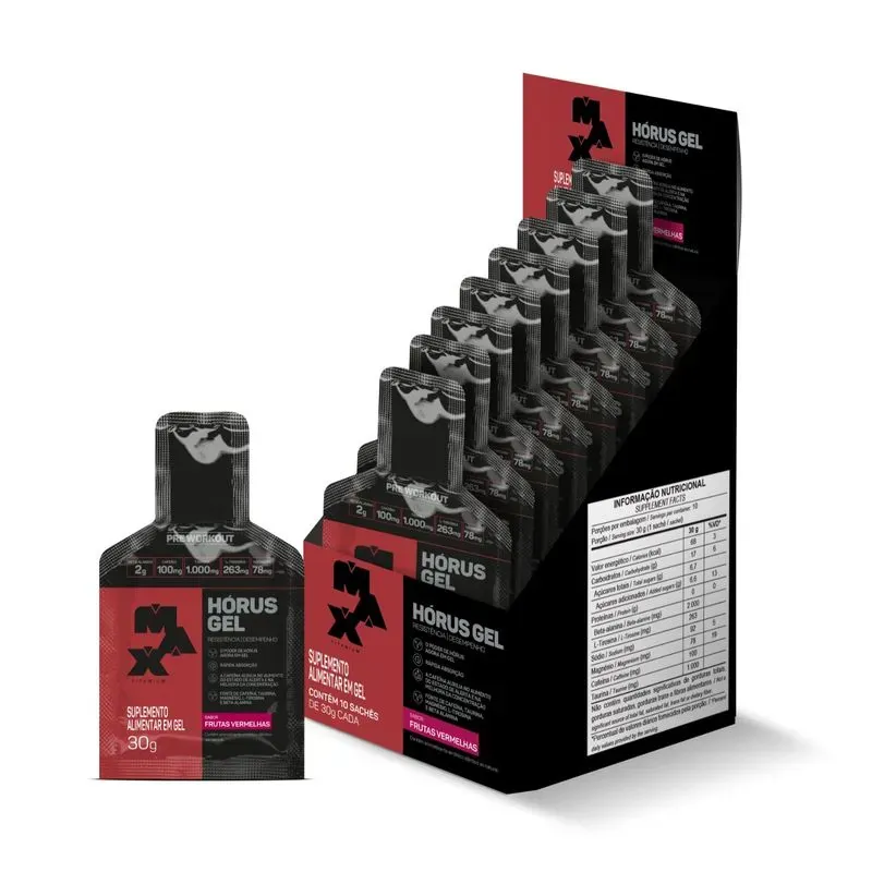 HÓRUS GEL Caixa 10 Sachês de 30g - Max Titanium