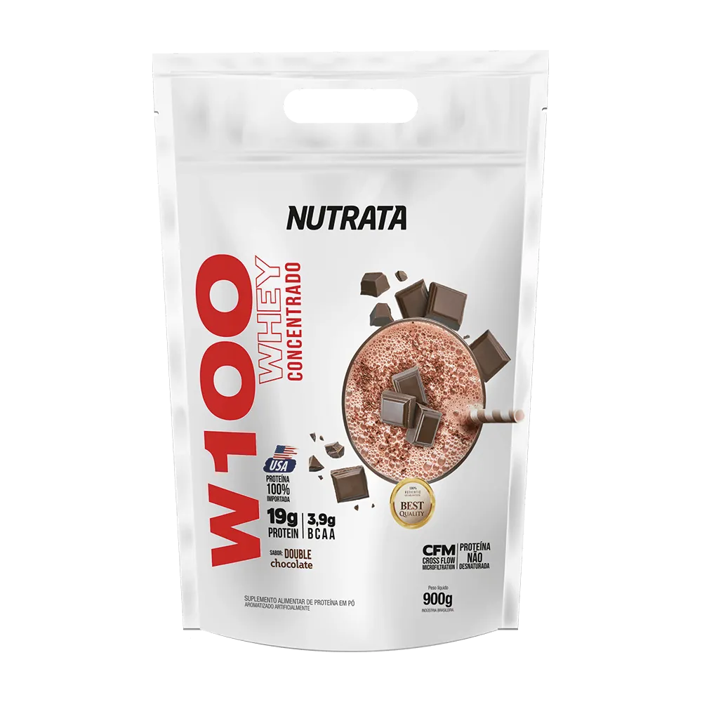 W100 Whey Protein Concentrado Refil 900g - Nutrata