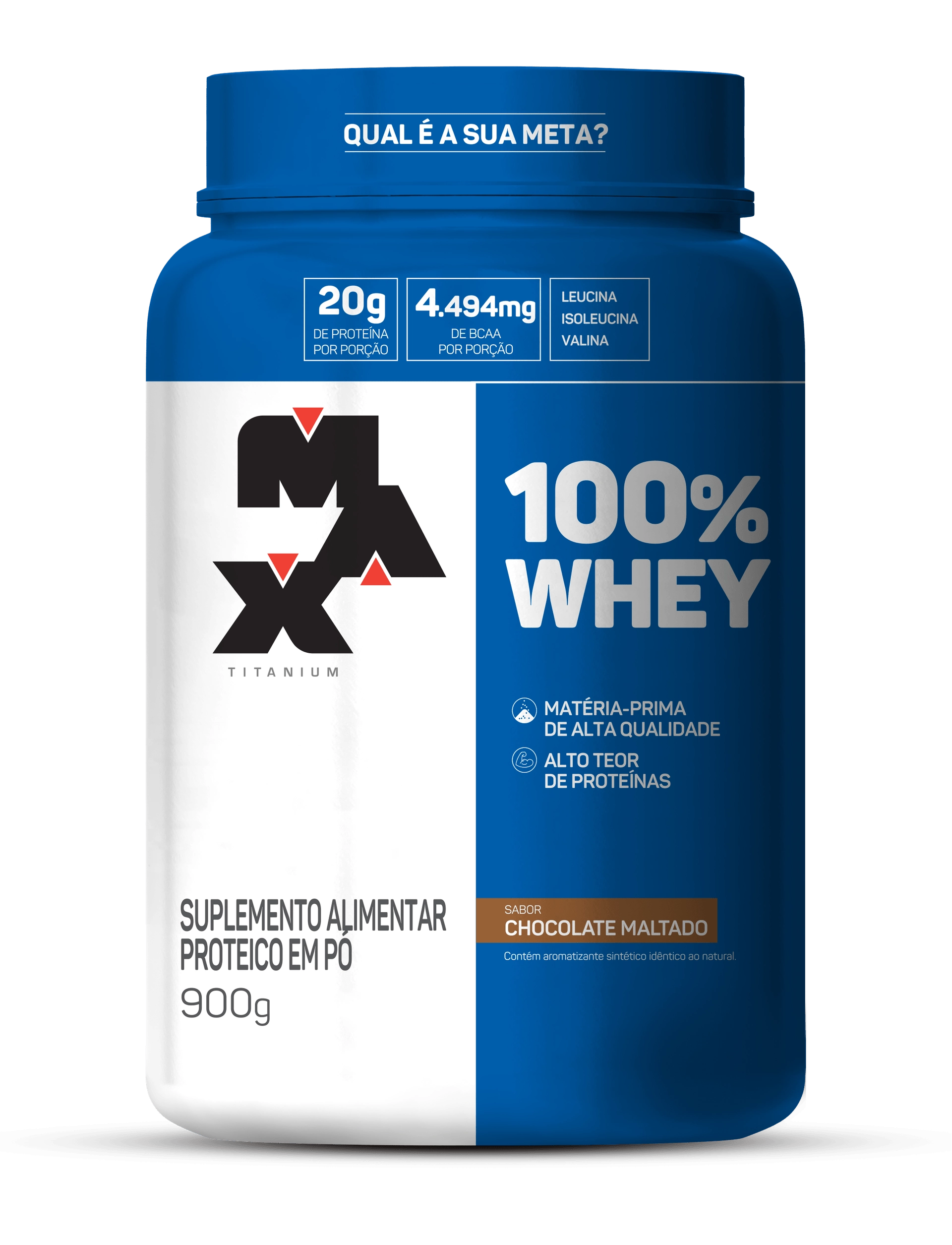 Max Whey Protein 100% Pote 900g - Max Titanium