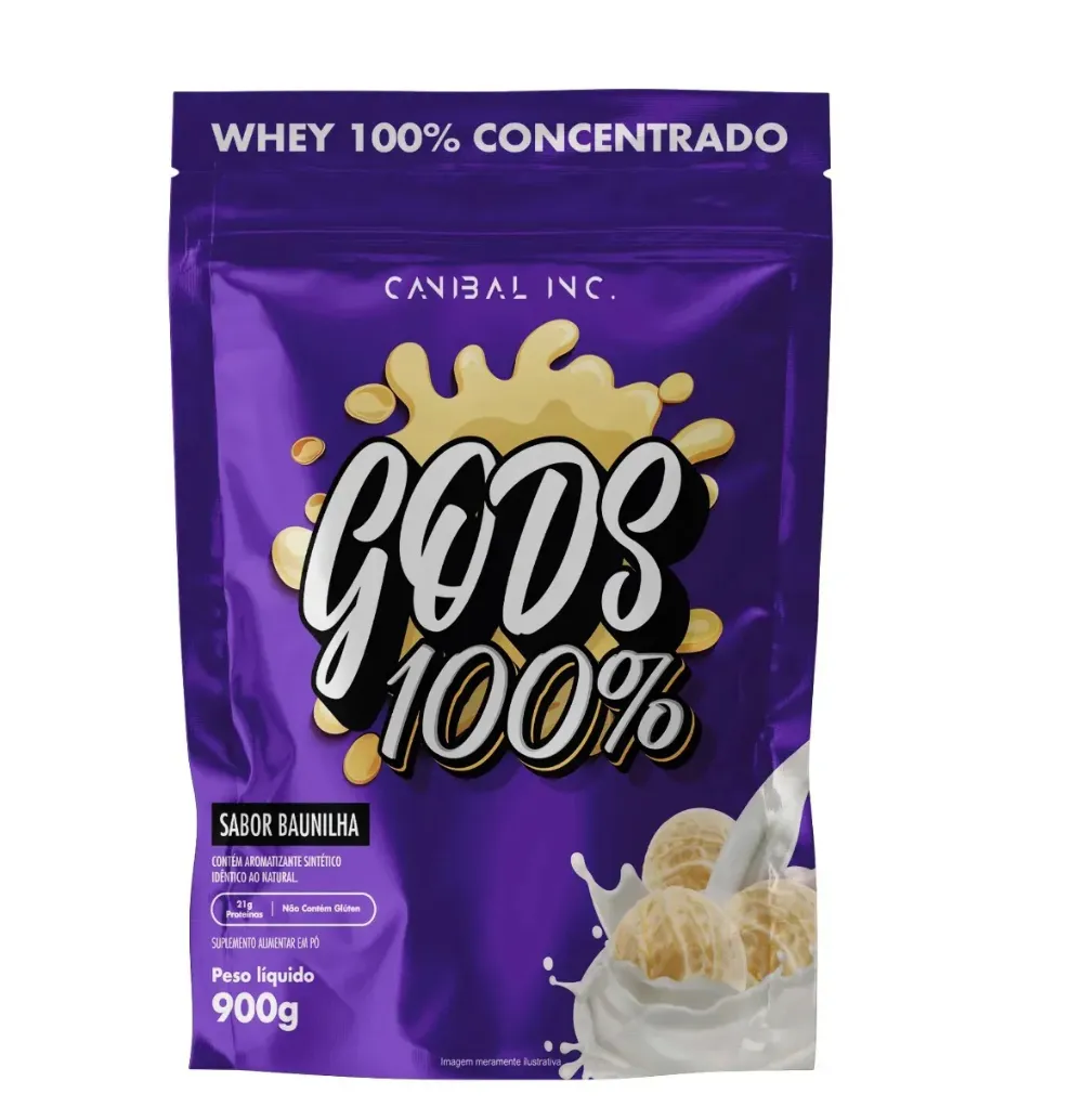 Gods Whey Protein 100% concentrado Refil 900g