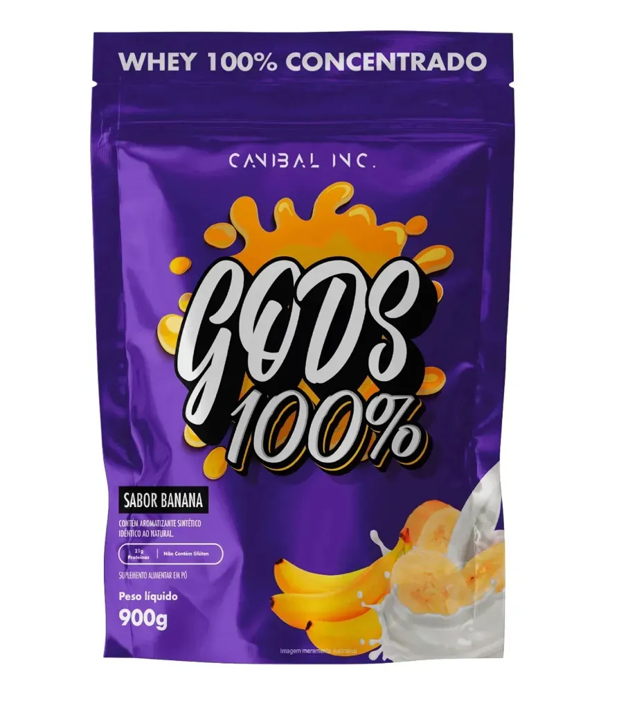Gods Whey Protein 100% concentrado Refil 900g