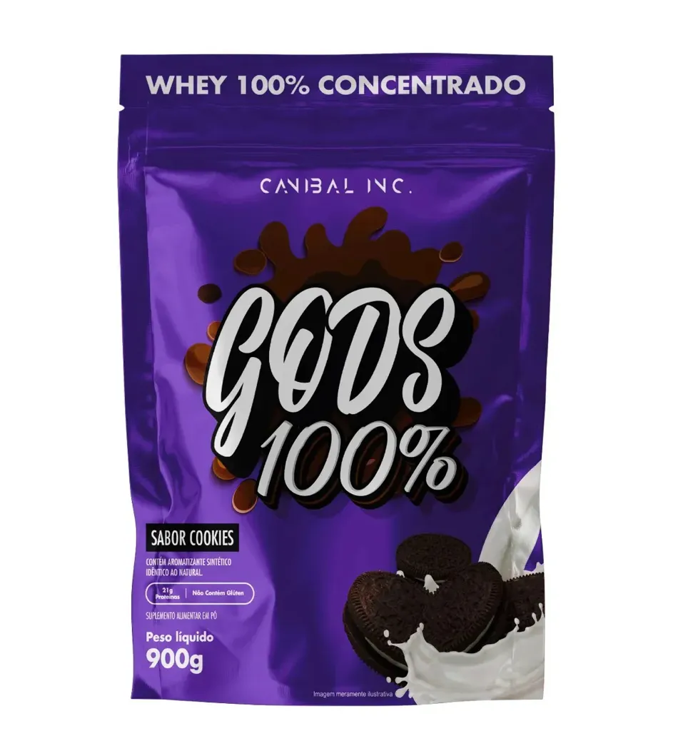 Gods Whey Protein 100% concentrado Refil 900g