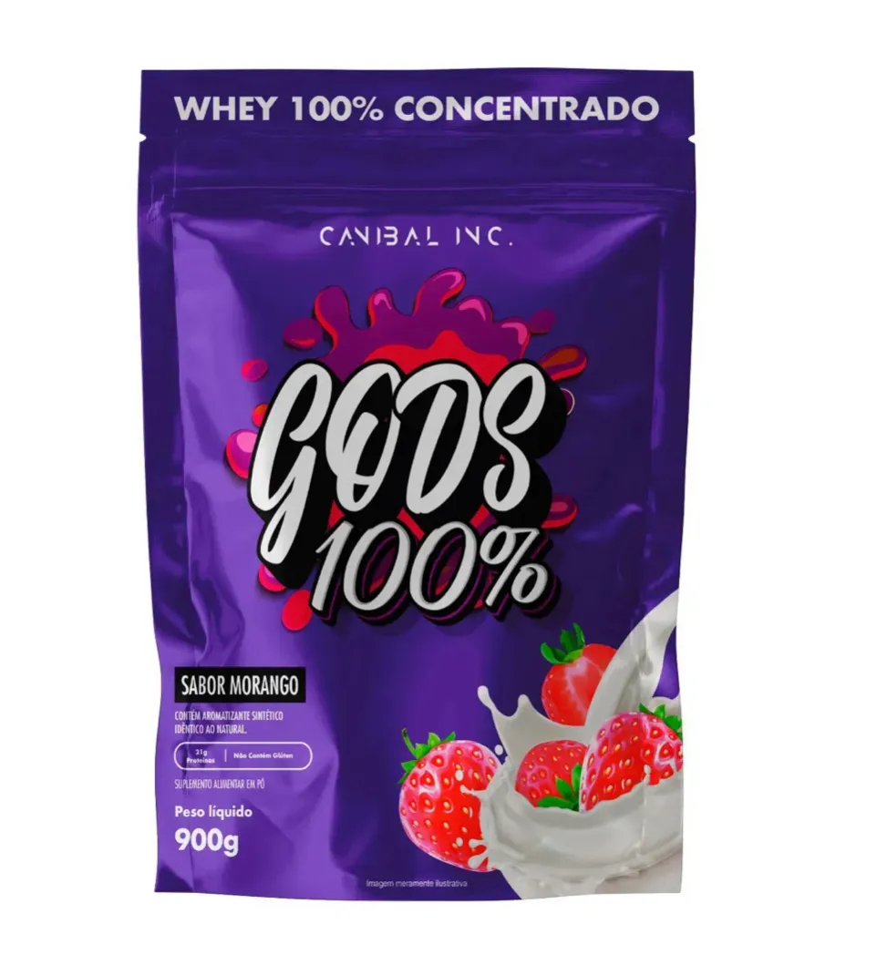 Gods Whey Protein 100% concentrado Refil 900g