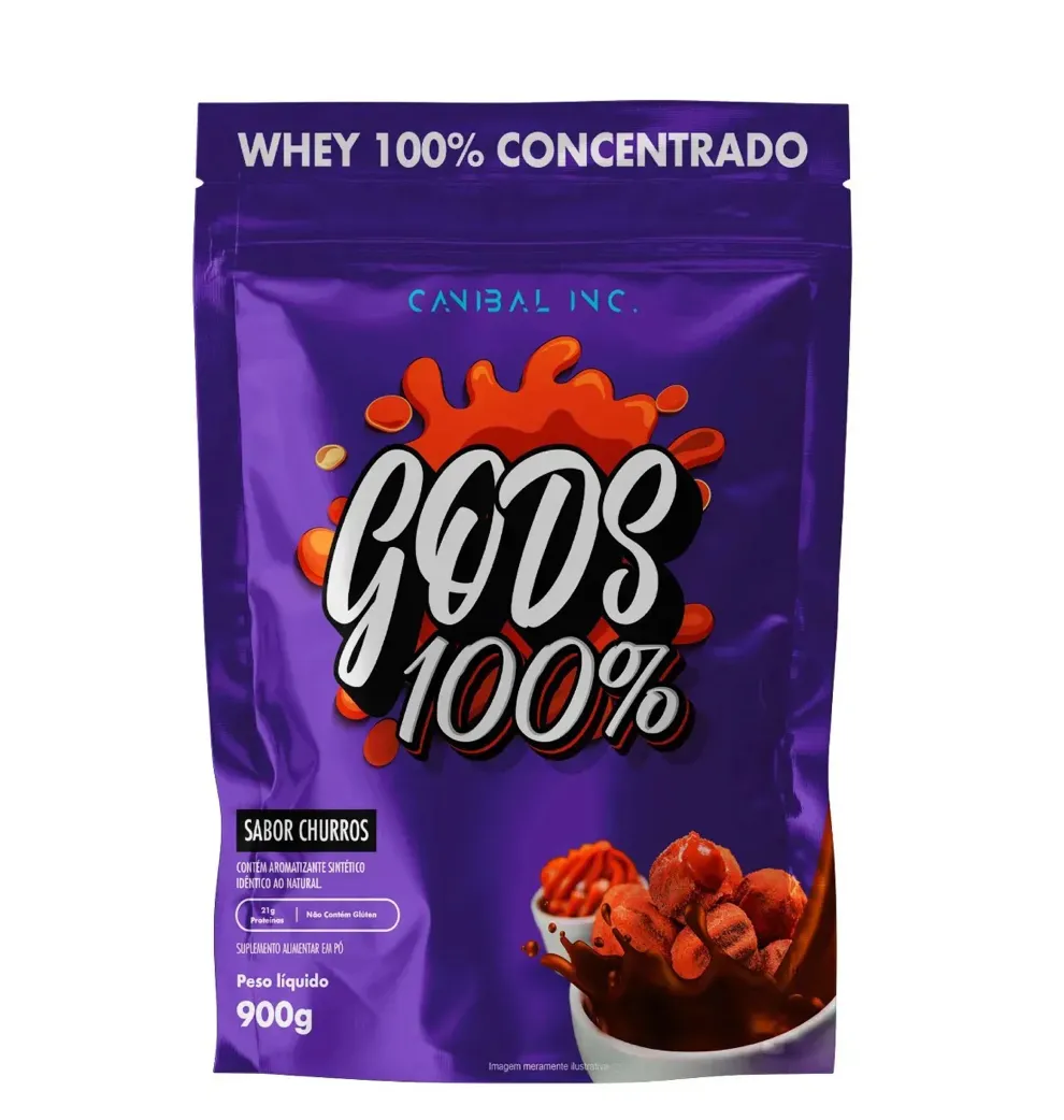 Gods Whey Protein 100% concentrado Refil 900g