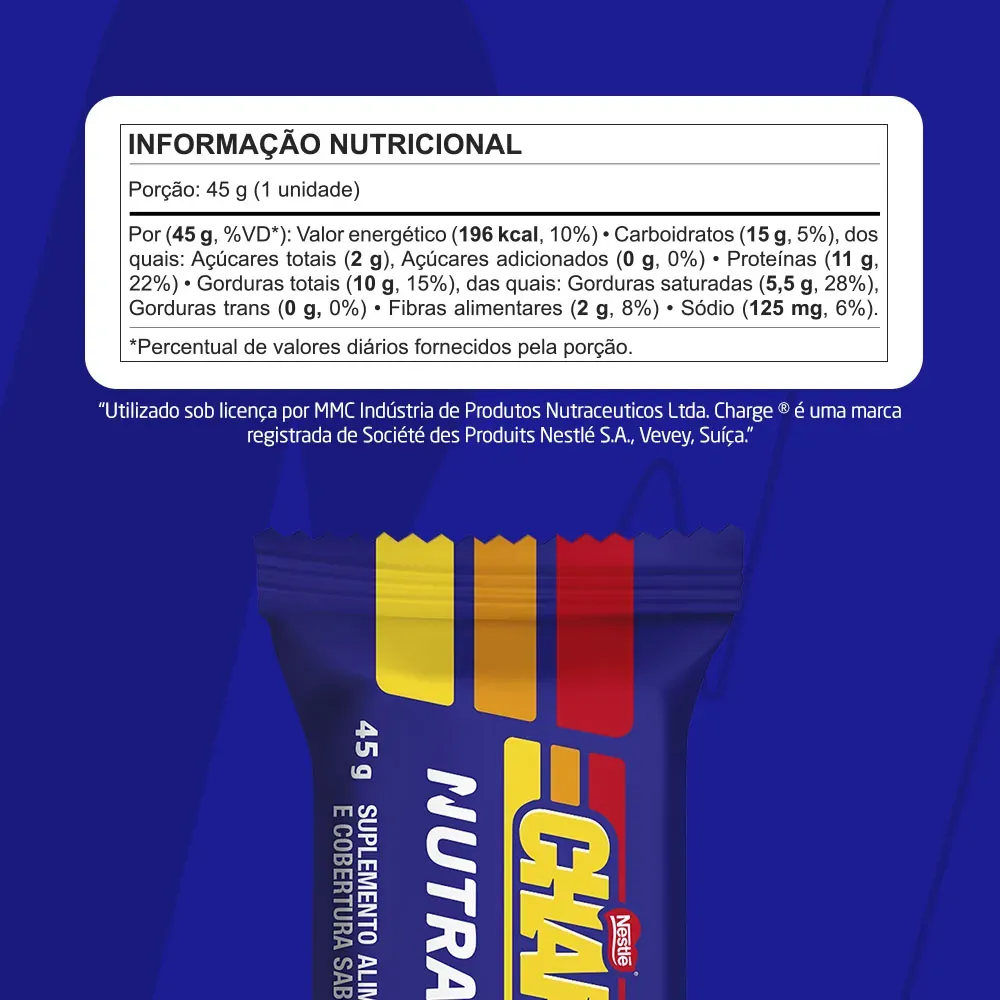 Nutrata Charge Protein Bar - Caixa 12 Barras de 45g cada