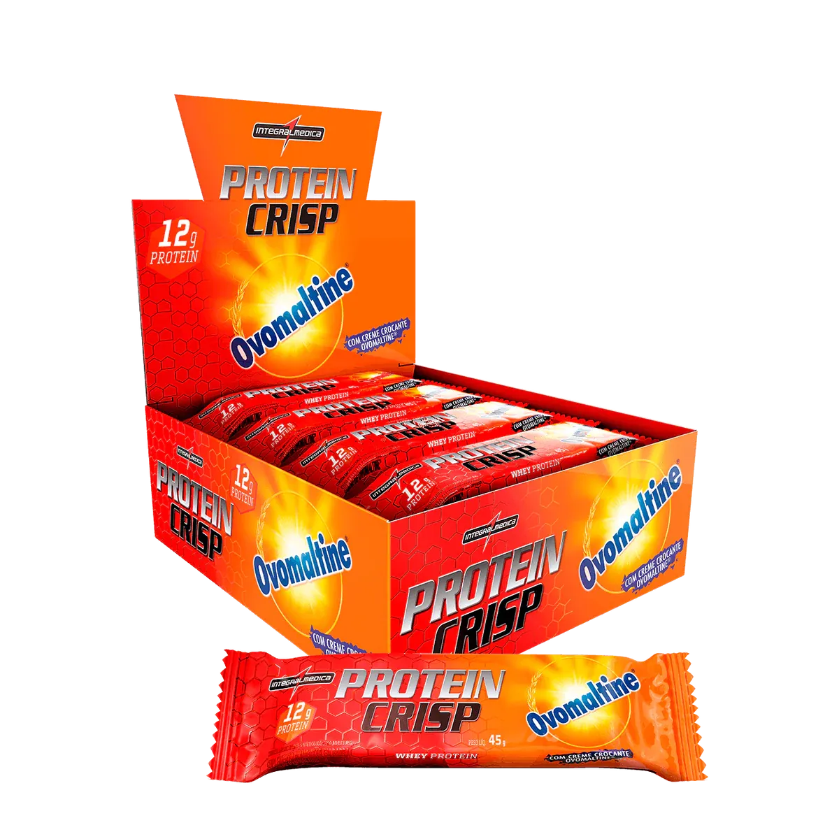 Protein Crisp Bar Ovomaltine® Caixa 12 Barras de 45g Cada - Integralmédica