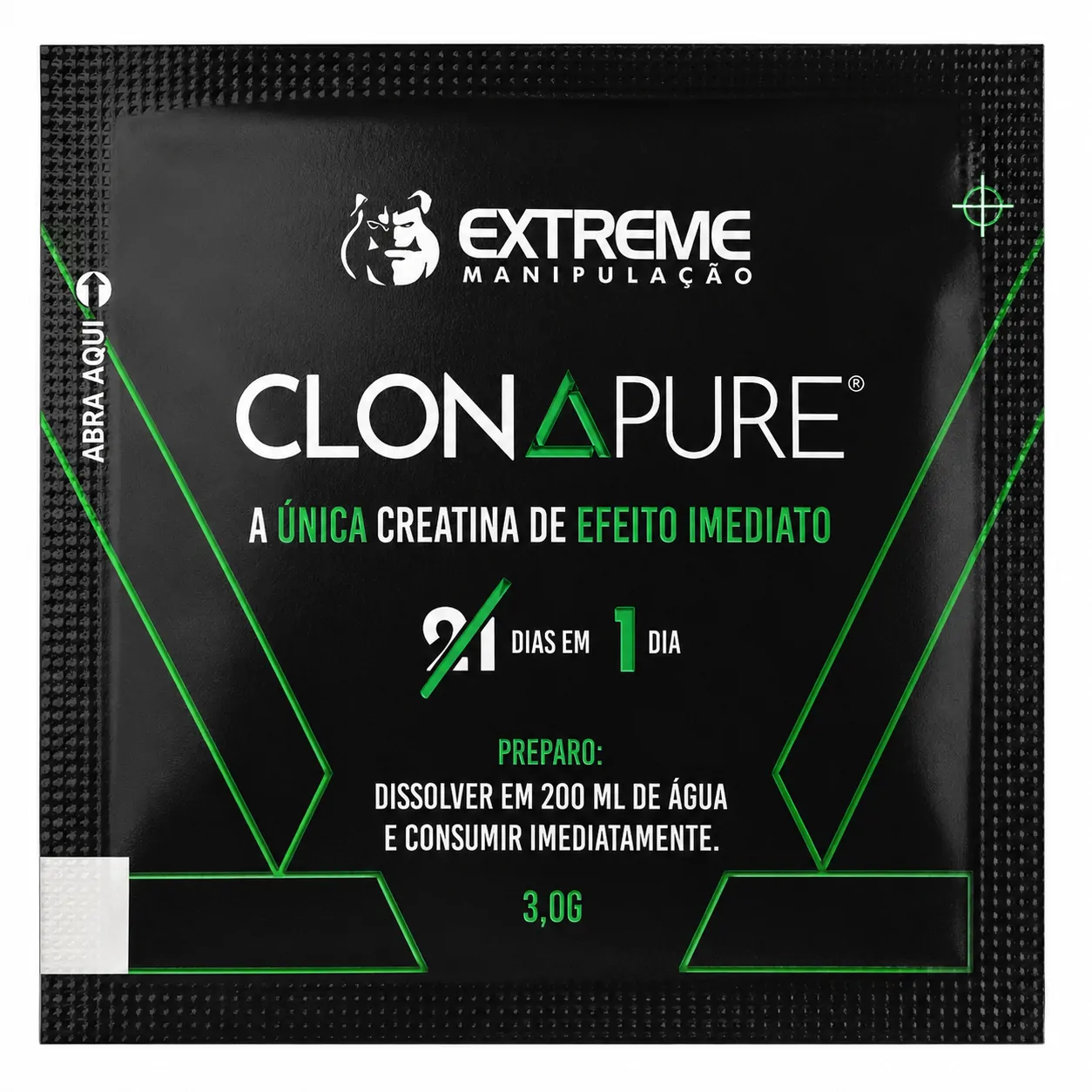 Clonapure® ( Fosfocreatina ) Pura 30 Sachês 3g Cada