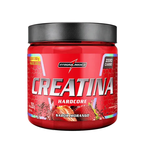 Creatina Hardcore Saborizada Zero Carbo Pote 350g - Integralmédica 