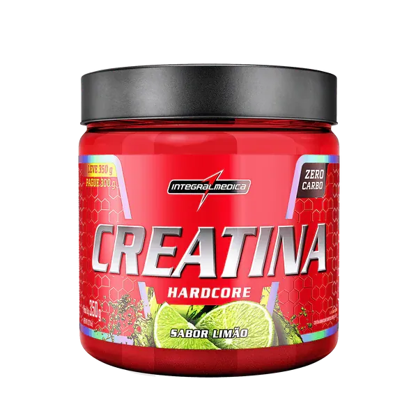 Creatina Hardcore Saborizada Zero Carbo Pote 350g - Integralmédica 