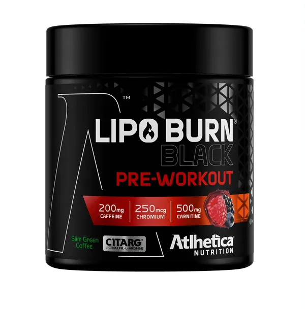 Lipo Burn® Black Pré Workout Pote 200g - Atlhetica Nutrition