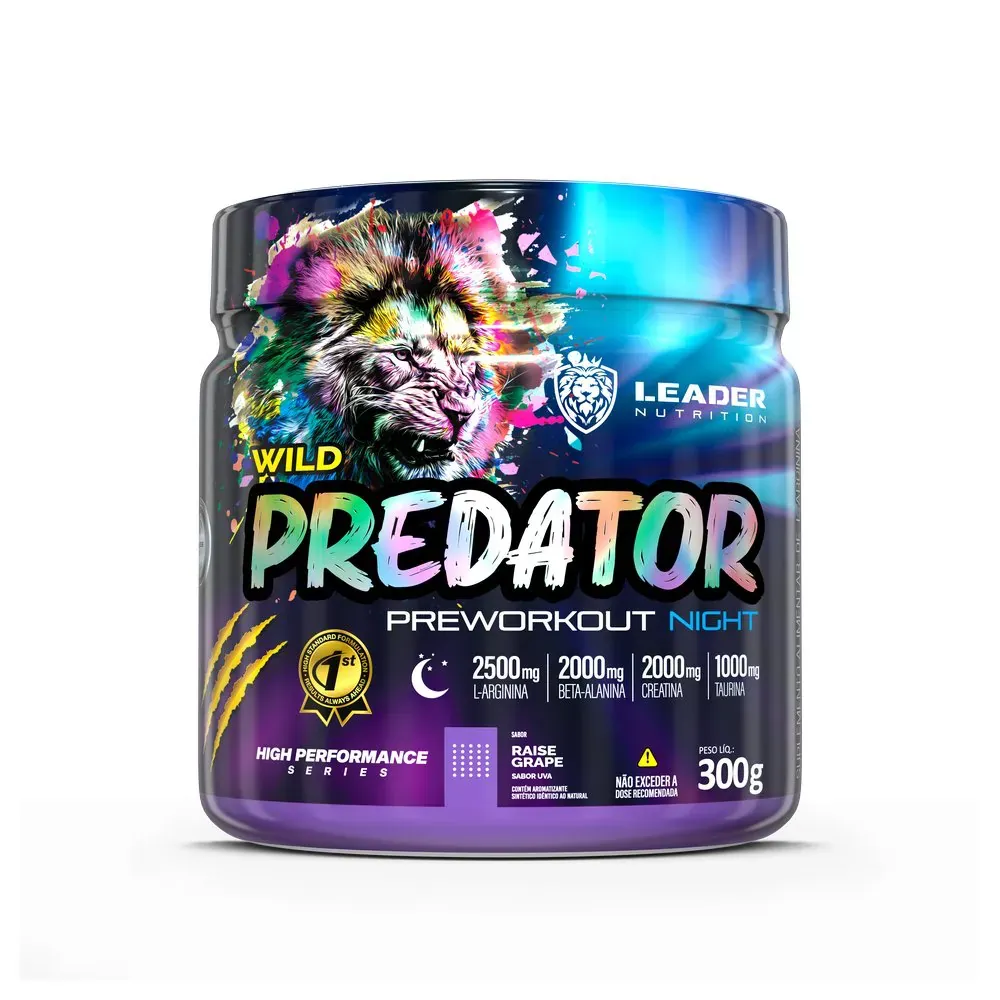 WILD PREDATOR PREWORKOUT NIGHT POTE 300g - Leader Nutrition ( Val 08.2026 )
