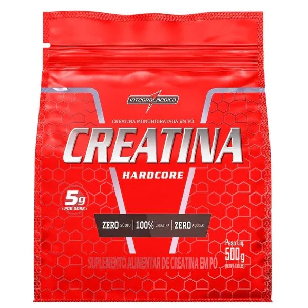 Creatina Hardcore Embalagem Pouch 500g - Integralmédica 