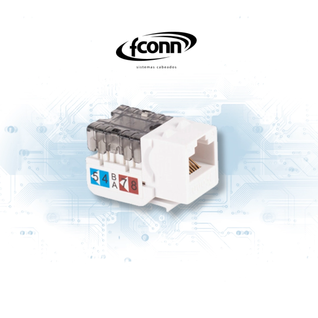Conector Keystone - UTP Cat.6 SLIM -HUC90-6CA-05 - Fconn