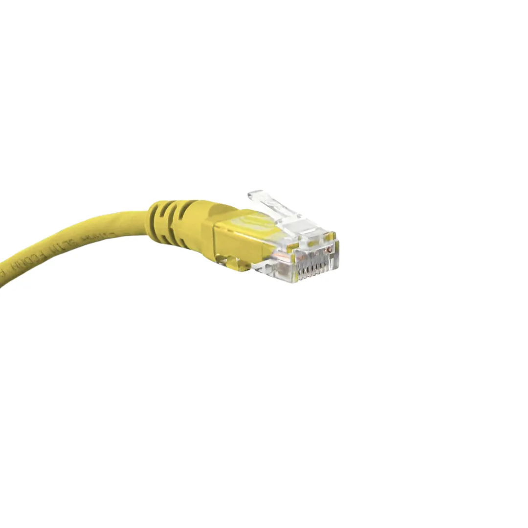 Patch Cord UTP - CM - Cat. 6 - 2,5m - Amarelo - Kit com 5 Unidades