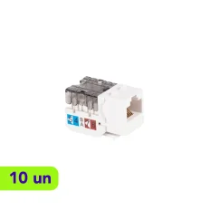 Conector Keystone - Slim - UTP Cat.6 - Fconn - Kit com 10 Unidades