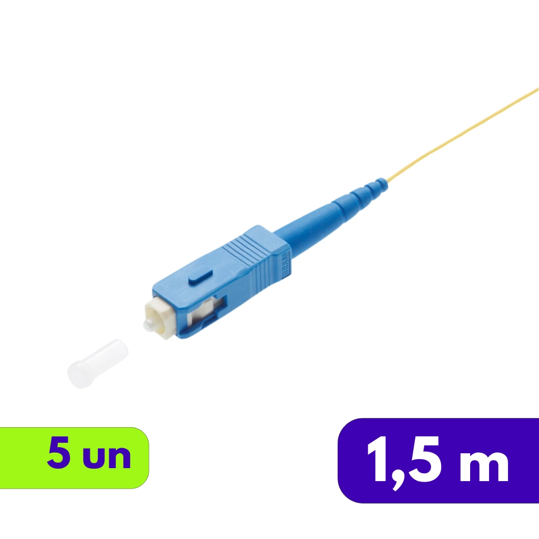 Pigtail Óptico - BLI SPX9 SC/UPC - R&M - 1,5m - Kit com 5 Unidades