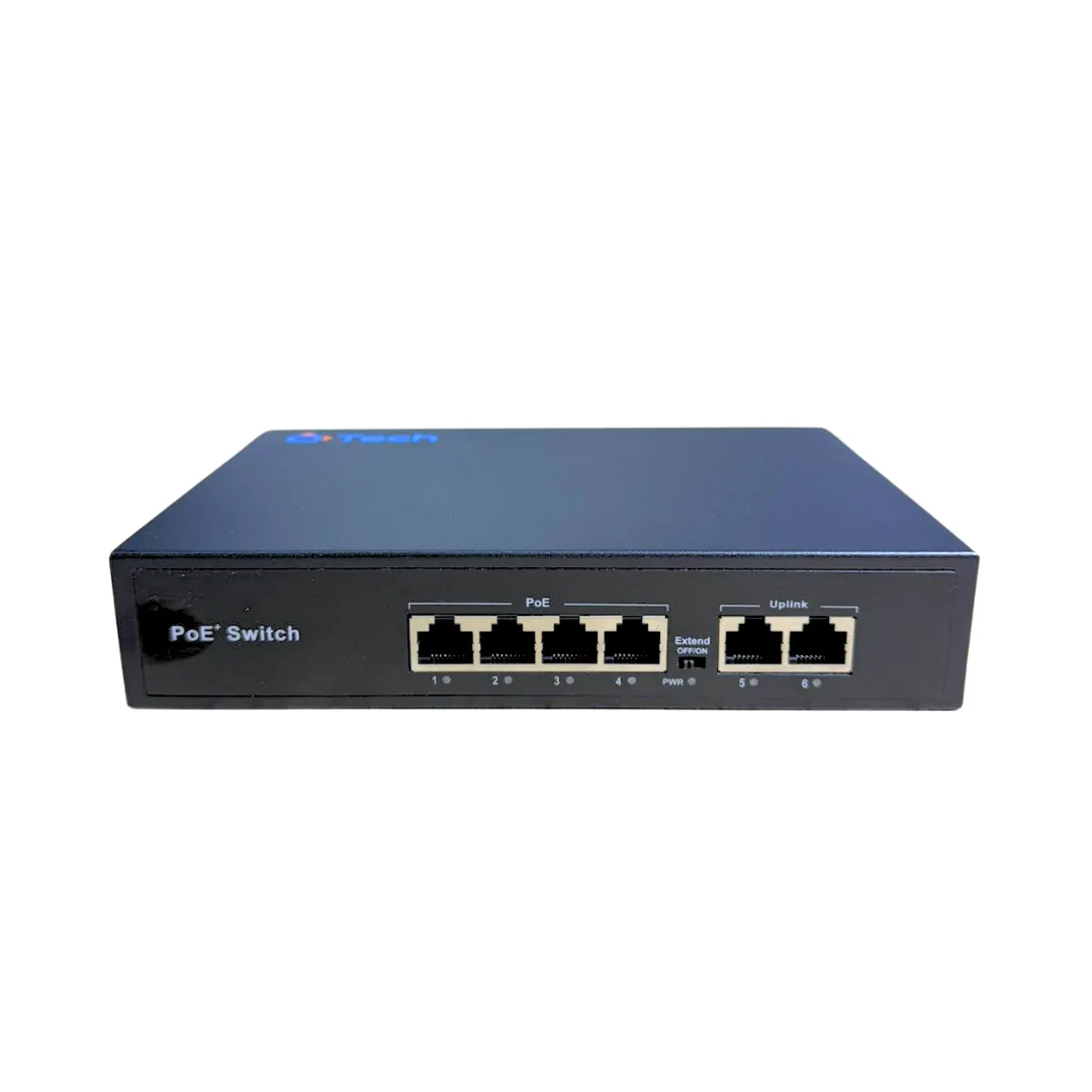 Switch O-tech HOE3034 4 Portas 10/100M POE 15,4/30W - Terzian - Até 250m