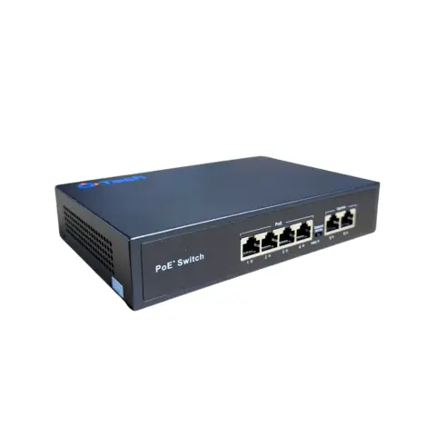 Switch O-tech HOE3034 4 Portas 10/100M POE 15,4/30W - Terzian - Até 250m