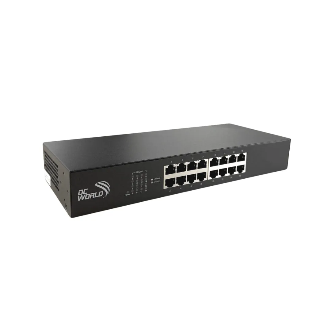 Switch DC-10005 16 Portas 10/100/1000Mbps - DC World