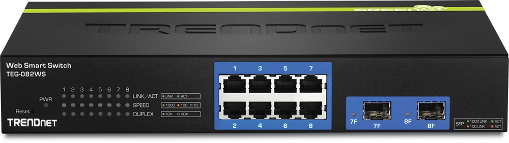 Switch Gerenciável TEG-082WS 8 Portas Gigabit Web Smart - Trendnet