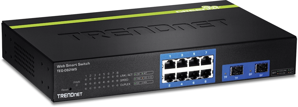 Switch Gerenciável TEG-082WS 8 Portas Gigabit Web Smart - Trendnet
