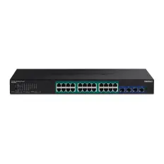Switch TPE-30284 - 24 portas Gigabit Web Smart PoE com slots SFP+ 10G - TRENDnet