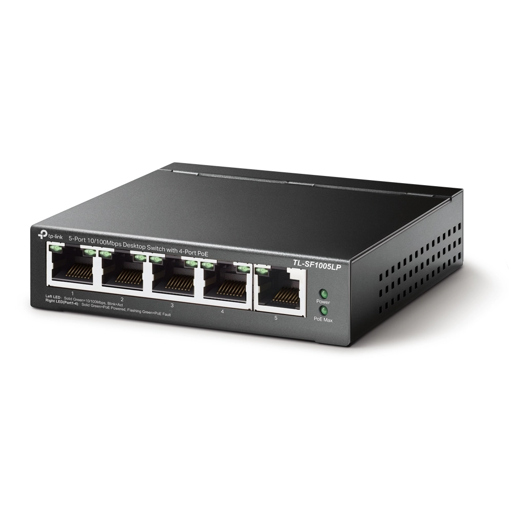 Switch Fast Ethernet de Mesa de 5 Portas com 3 Portas PoE - TP Link