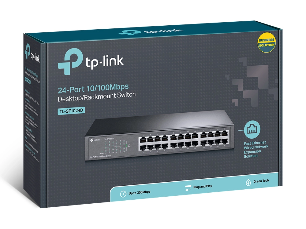 Switch 24P 10/100Mbps Rackmount TL-SF1024D - TP Link