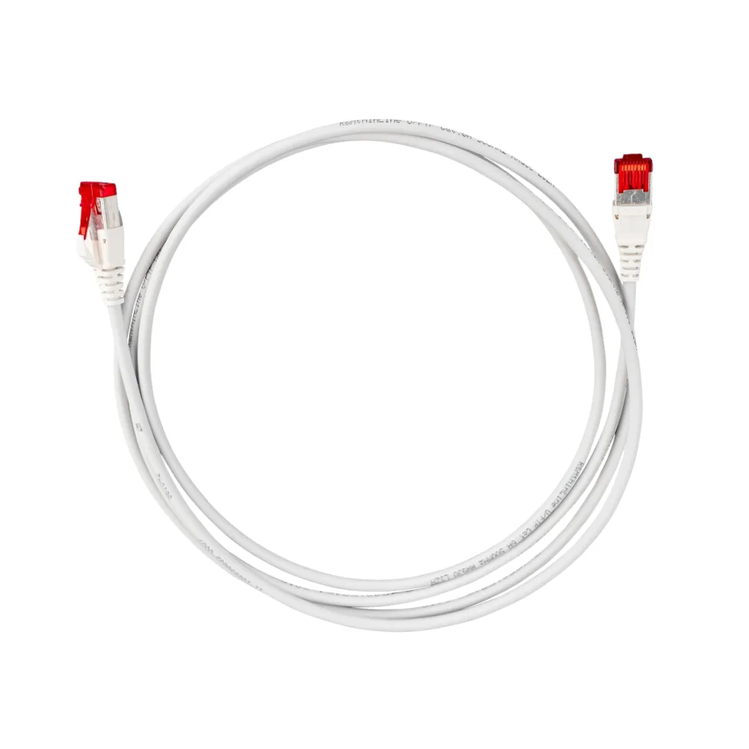 Patch Cord - S/FTP Cat. 6A BLINDADO - LSZH - R&M - 1m - Cinza