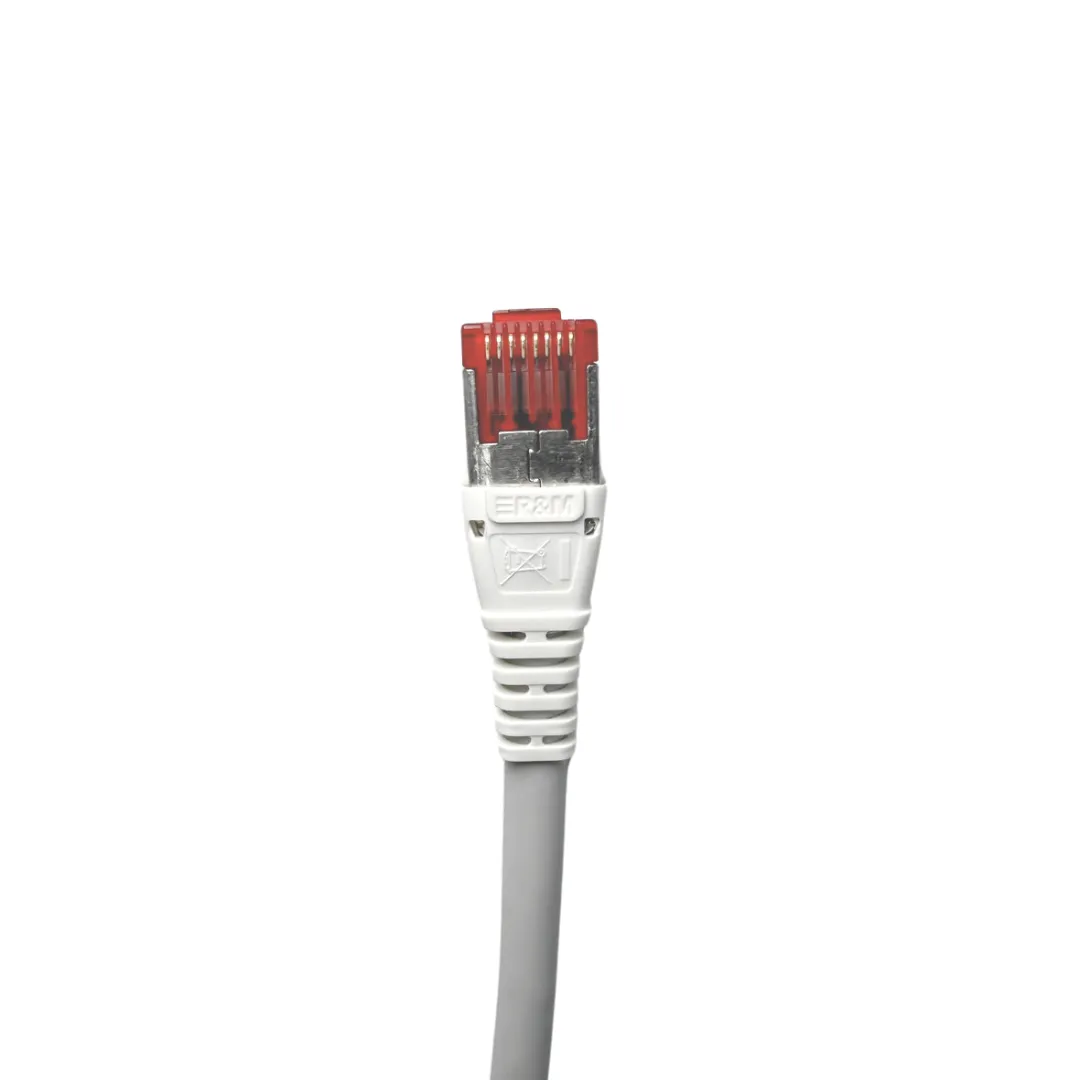 Patch Cord - S/FTP Cat. 6A BLINDADO - LSZH - R&M - 1m - Cinza