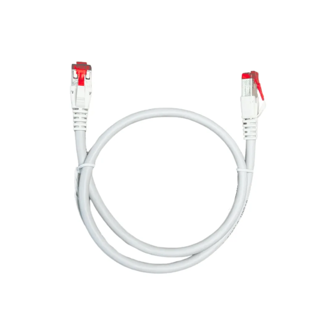 Patch Cord - S/FTP Cat. 6A - Blindado - LSZH - R&M - 0,5 m - Cinza - Kit com 5 Unidades