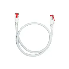Patch Cord - S/FTP Cat. 6A - Blindado - LSZH - R&M - 0,5 m - Cinza - Kit com 5 Unidades