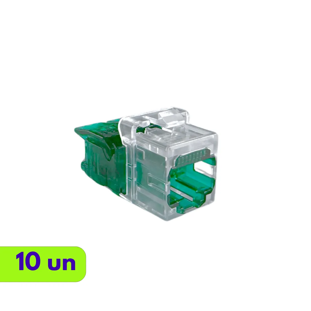Conector Keystone - RJ45 R&M UTP - Cat.6 - R823889 - R&M - Kit com 10 Unidades