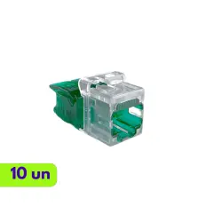 Conector Keystone - RJ45 R&M UTP - Cat.6 - R823889 - R&M - Kit com 10 Unidades