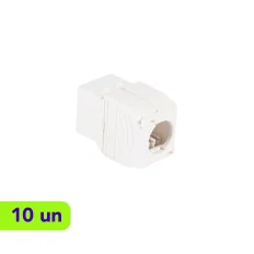 Conector Keystone - UTP CAT 6 - Fconn - Kit com 10 Unidades