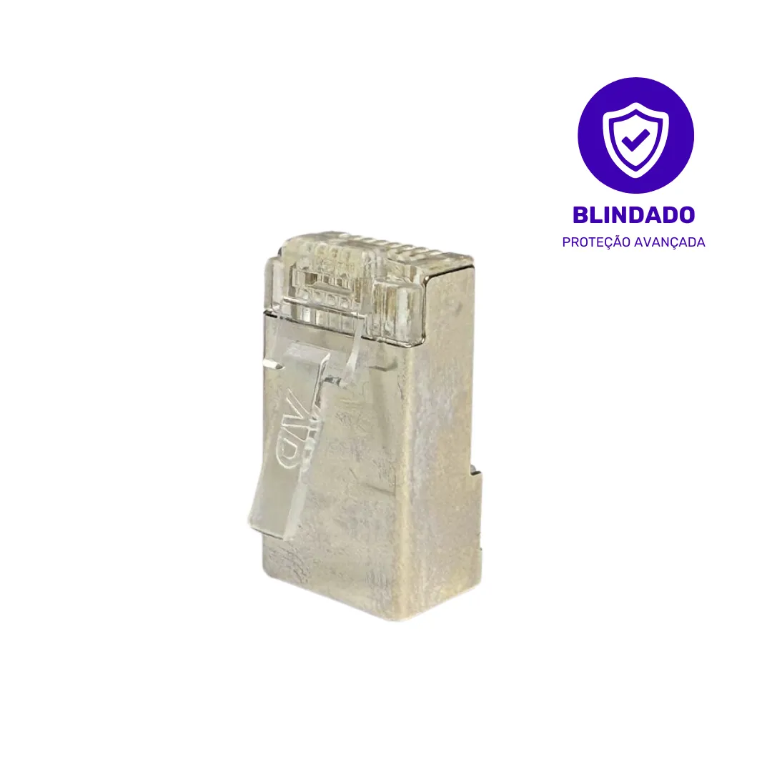 Conector Cat. 5e - FTP - RJ45 - Fconn - Kit com 10 Unidades