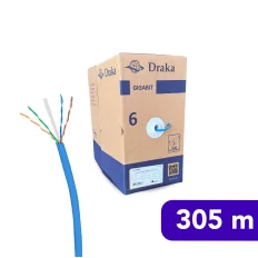 Cabo de Rede - 4 Pares - Gigabit UTP - LSZH - Cat. 6 - Prysmian - 305m - Azul
