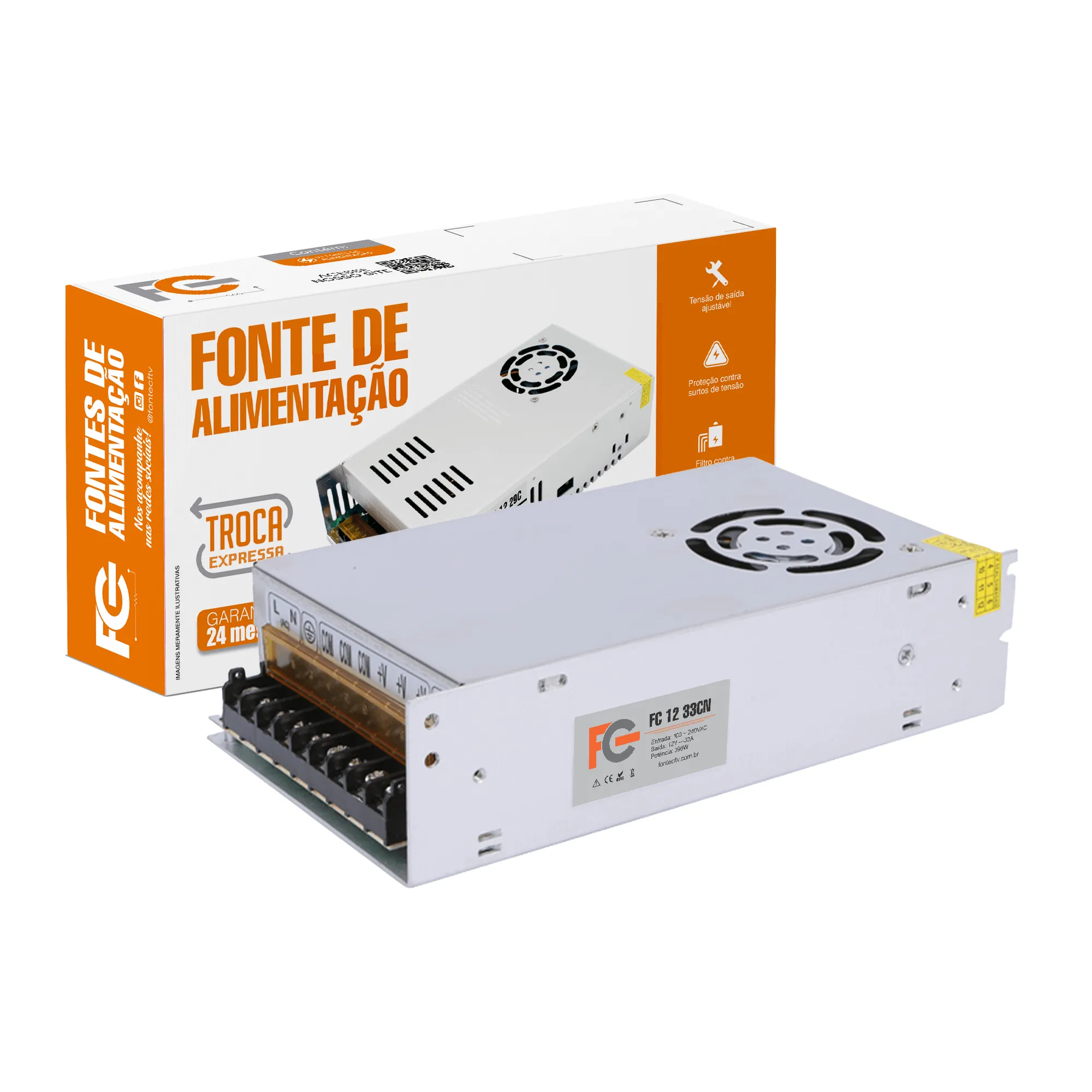 Fonte Chaveada Colmeia - 12V 33A 396W - FC