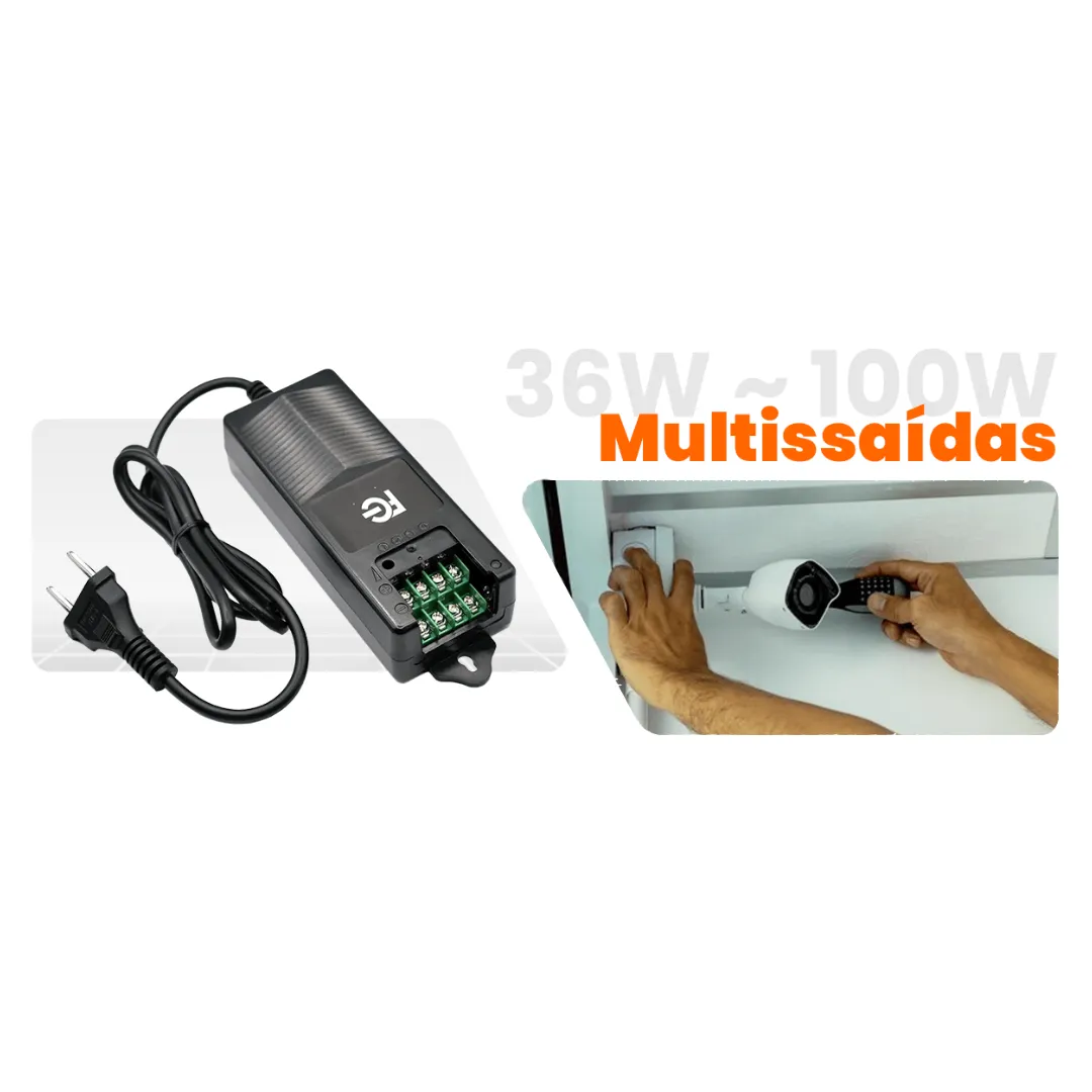 Fonte Multissaida 12V 5A 4 Saídas - FC1205M4N