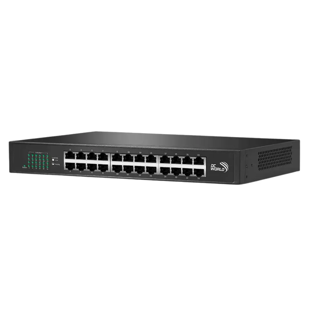Swtich DC-10008 24 Portas 10/100/1000 Mbps - Não Gerenciável - DC WORLD