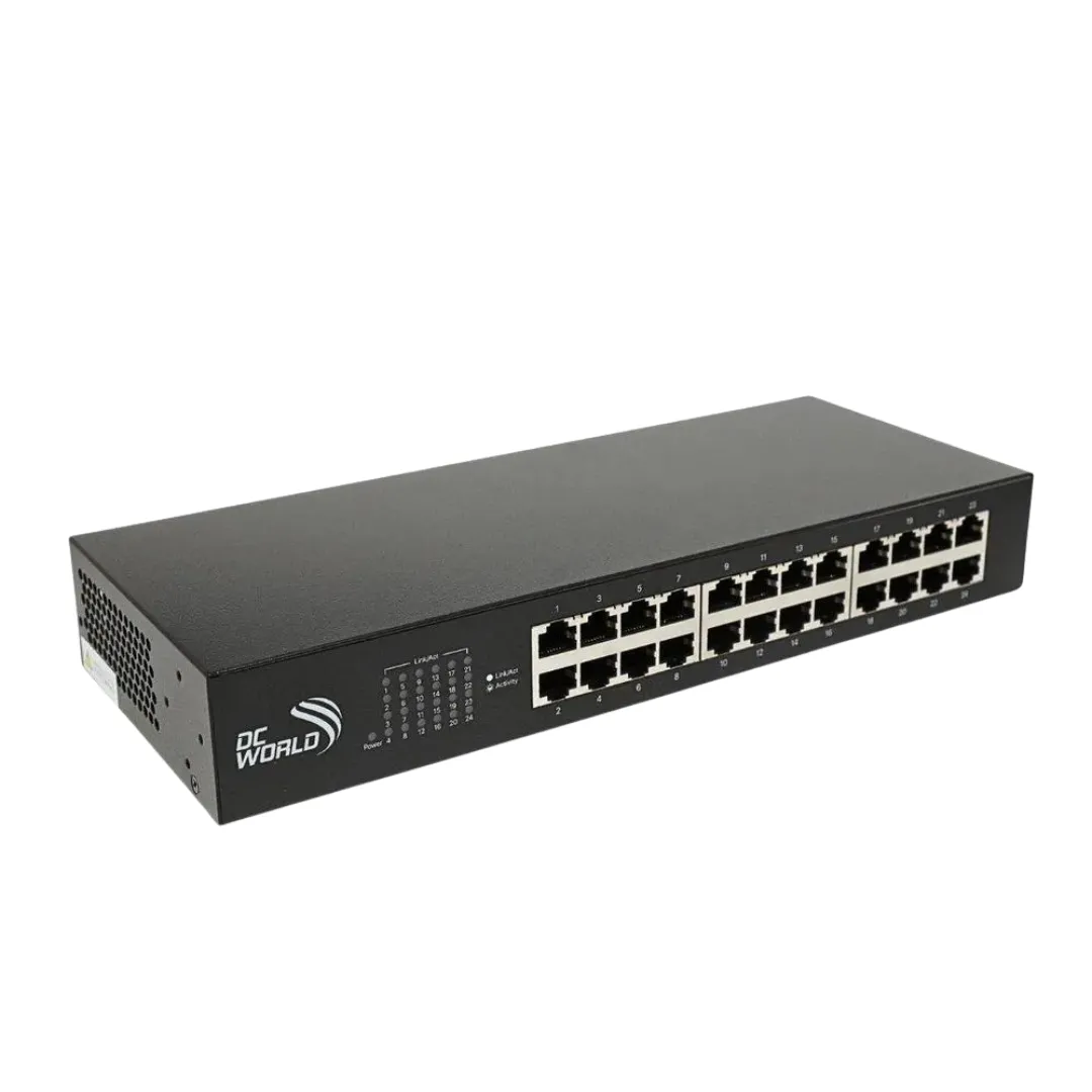 Swtich DC-10008 24 Portas 10/100/1000 Mbps - Não Gerenciável - DC WORLD