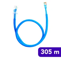  Cabo de Rede - CFTV Categoria 5E - EDF - 305m - Azul Claro