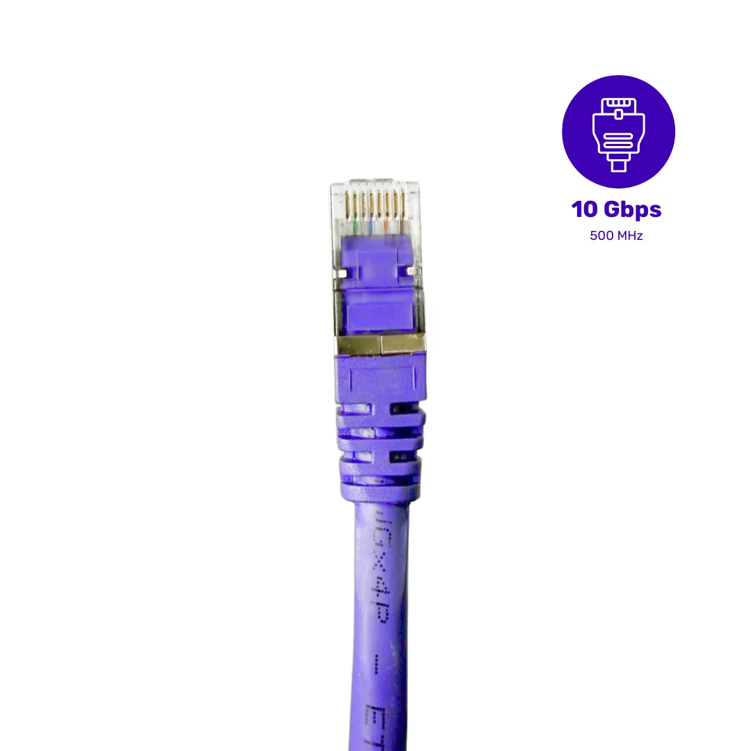 Patch Cord Blindado Cat.6A FTP LSZH - Fconn - 1,5m - Roxo