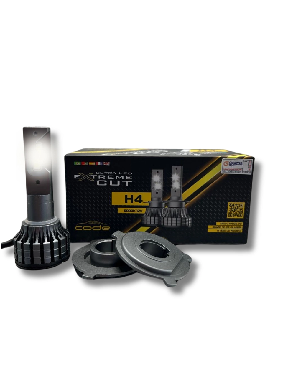 Kit Lâmpada Farol Ultra Led Extreme Cut H4 6000k 12v