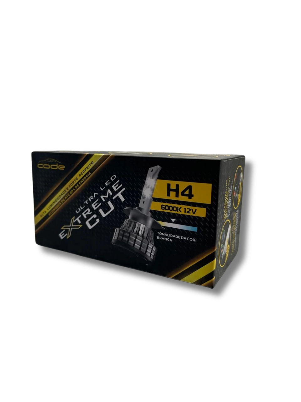 Kit Lâmpada Farol Ultra Led Extreme Cut H4 6000k 12v