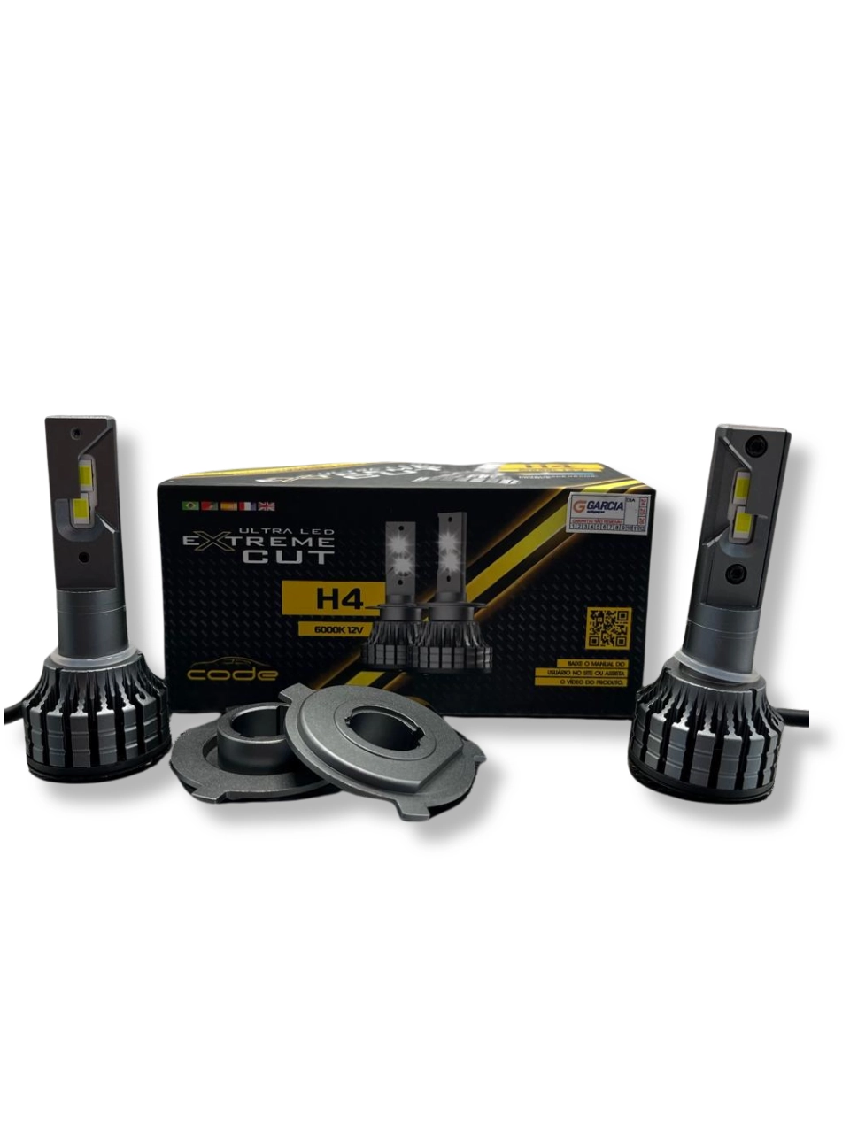 Kit Lâmpada Farol Ultra Led Extreme Cut H4 6000k 12v